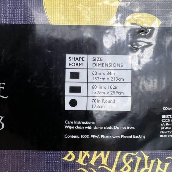 Disney Nightmare Before Christmas Tablecloth 70" Round Jack Skellington Pumpkins - Picture 5 of 12